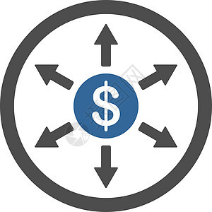 现金外出图标金融付款银行货币支出营销商业圆圈社会合作图片