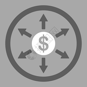 现金外出图标银色支出营销投资公司硬币网络商业合作社会图片