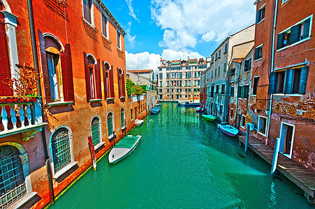 威尼斯历史性房子建筑学建筑玻璃住宅石头旅游码头水路图片