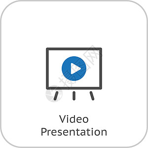 视频演示图标 商业概念 平板设计互联网老师海报网络插图方法教学作坊技术培训师图片