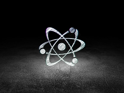 科学概念分子在 grunge 黑暗 roo辉光知识粒子轨道教育中风实验室技术房间生物学图片