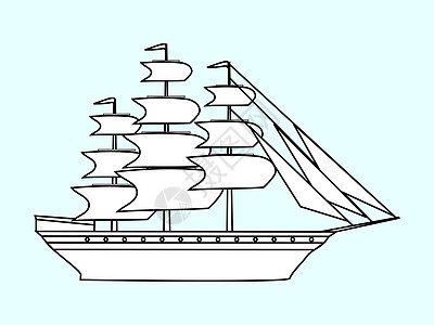 航行白船护卫舰复古运输海图片