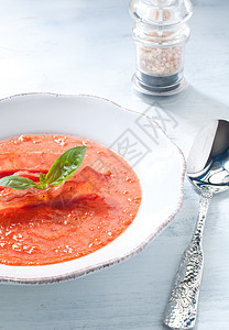 冷番茄汤 香辣西红柿蔬菜壁球美食家美食食物洋葱橙子奶油南瓜晚餐图片
