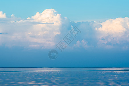 海洋和蓝天空晴天支撑环境全景波纹天空热带地平线天堂天气图片