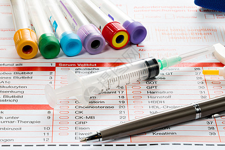 用于验血的实验室用纸和工具化验单疾病血样医生工作研究医院诊断康复试管图片