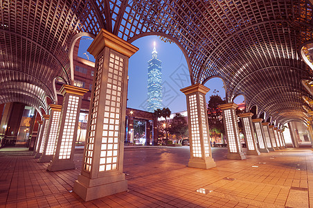 台北晚上台湾结构摩天大楼交通地点建筑学城市天际金融风光地方图片
