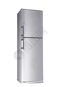2个门冷冻柜剪裁厨房白色冰箱小路背景图片