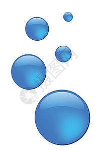蓝色矢量水滴在白色背景上被隔离图片