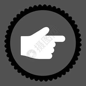 黑色和白彩色平偶指平面印章图标棕榈手指导航作品背景邮票字形证书灰色手势图片