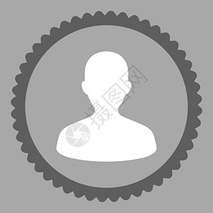 用户平平面暗灰色和白颜色丈夫顾客男性反射成员邮票经理成人角色身份图片