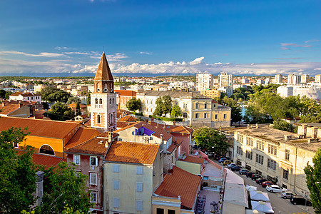 古代城市Zadar空中观察图片
