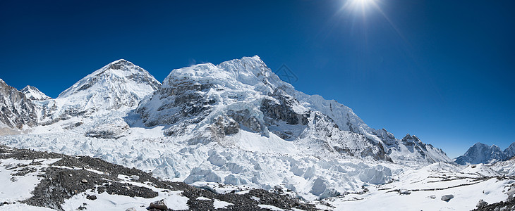 珠穆峰基地营地地区全景高清图片