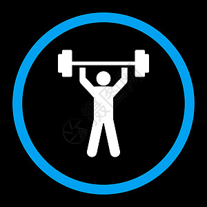 增强电动图标男人顾客健身房活力肌肉训练领导力量杠铃字形图片