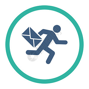 邮件信使图标男性营销船运送货邮递员跑步数据邮差电子邮件信封图片