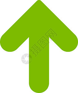 向上平坦的箭头绿色绿色绿色图标背景图片
