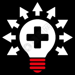 消感染灯光图标药品消毒箭头照明灯泡黑色理念活力电气字形图片