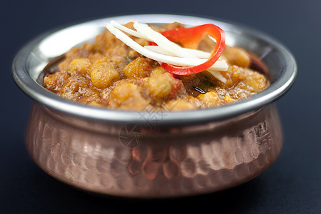 印度食品鹰嘴豆咖喱美食烹饪辣椒食物午餐餐厅厨房营养盘子豆子图片