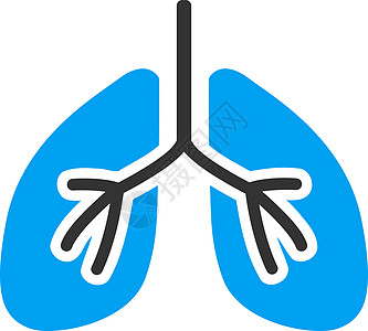 肺部图标生物灰色呼吸系统诊断气管药品胸部生理医疗支气管炎图片