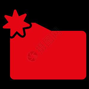 新建图标新文件夹图标口袋字形钱包红色贮存目录文件背景星星黑色背景