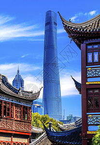 上海中国老城 新上海大塔和结川花园天空建筑物城市历史旅游商业地标建筑历史性金融图片