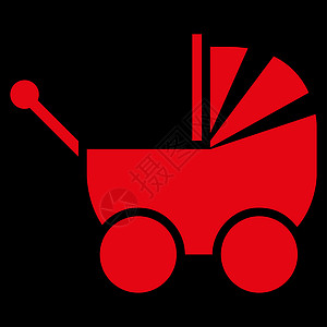 平角图标黑色母性邮车孩子们车皮家庭运输字形孩子婴儿车图片