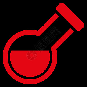 扭曲图标烧瓶黑色实验室管子药店瓶子化学品测试红色字形图片