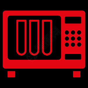 消毒剂图标消毒字形防腐剂背景烧杯黑色微波消毒器药店红色背景图片