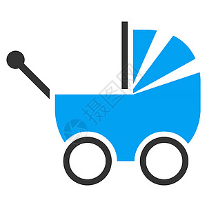 婴儿交通图标童年运输邮车越野车灰色婴儿车孩子们蓝色车皮字形图片