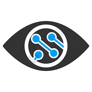 智能镜头图标眼球间谍玻璃审计工具蓝色光学眼睛隐形眼镜私人图片