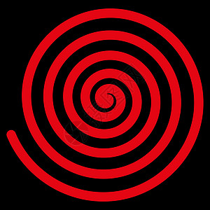催眠图标催眠术红色旋转卷曲曲线漩涡占有欲灌输涡流黑色图片