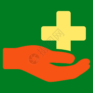 医疗保健捐赠图标绿色像素鼠兔卫生医生银行生活婴儿礼物黄色图片