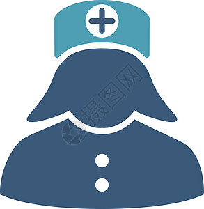 护士图标女人药品简介护士长医疗青色护理人员女性字形蓝色图片
