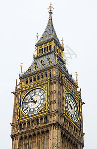 Big Ben 伦敦棕色时间纪念碑地标城市建筑天空旅行游客白色图片