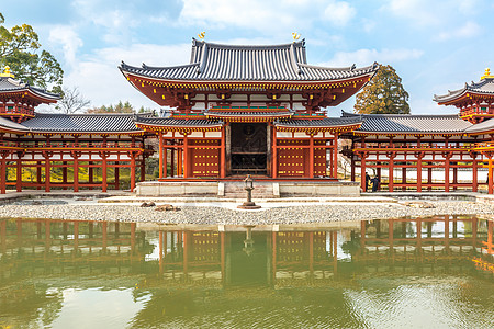 凤凰京都天知寺建筑学溪流旅行文化池塘地标神社吸引力历史反射背景