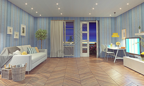 室内起居室沙发电视阳台窗户椅子风格木地板用餐阳光公寓图片