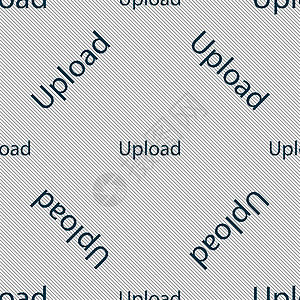 上传符号图标 加载符号 无缝模式 带有几何纹理 矢量插图创造力标签按钮网络质量服务技术令牌海豹背景图片