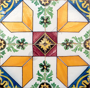传统葡式琉璃瓦墙纸手工陶瓷工艺地面装潢师几何学马赛克艺术几何背景