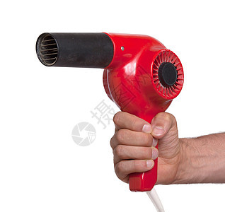 手持旧红发机袖珍按钮烘干机吹风机沙龙鼓风机电缆电子头发造型师图片