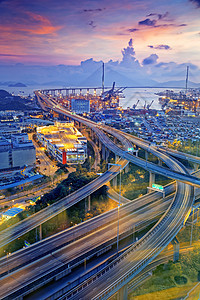 香港石匠大桥车辆建筑旅行建筑学景观穿越风景曲线建造地标图片