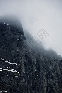 挪威的长城悬崖冰川天空山脉蔬菜岩石巨魔图片