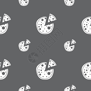 灰色背景上的无缝模式 矢量浇头图标垃圾午餐插图香肠食物餐厅菜单网络图片