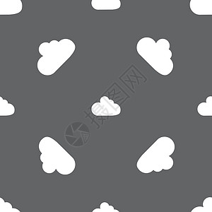 云状图标 数据存储符号 灰色背景上的无缝模式 矢量按钮天空互联网标签海豹插图质量天气技术贮存图片