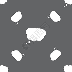 云状图标 数据存储符号 灰色背景上的无缝模式 矢量角落按钮网络质量网站海豹气候互联网天气标签图片