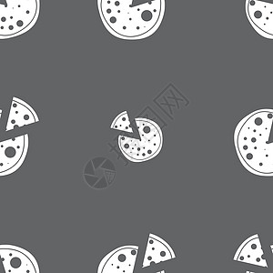 灰色背景上的无缝模式 矢量菜单午餐浇头网络插图餐厅垃圾食物图标香肠图片