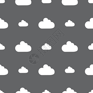 云状图标 数据存储符号 灰色背景上的无缝模式 矢量贮存技术海豹角落质量天气令牌天空互联网网络图片