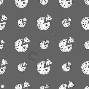 灰色背景上的无缝模式 矢量香肠浇头垃圾餐厅网络插图午餐烹饪图标食物背景图片