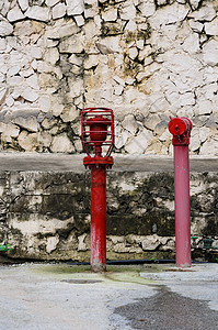 灭火器阀消防栓火管喷淋设备消防软管阀门安全红色工业图片