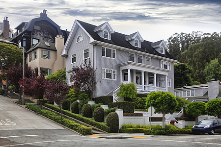 旧金山日落奢华房子住宅旅行正方形社区财产穿越建筑学图片