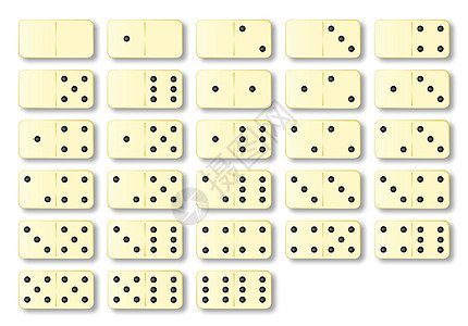 Dominoes 套多米诺游戏绘画斑点黄色艺术品艺术塑料插图木板象牙图片