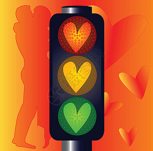 情爱者交通灯恋人交通信号停车红绿灯诱惑绿灯信号红灯路标图片